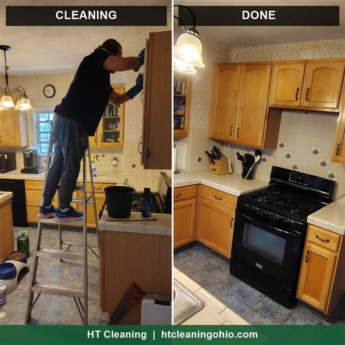 Clean kitchen and bathroom after a deep cleaning
